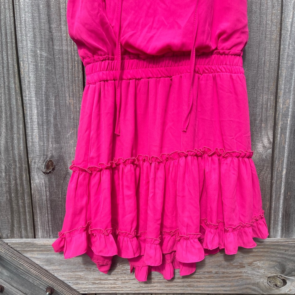 Adrienne Pink Ruffled Dress Size S - Picture 6 of 10